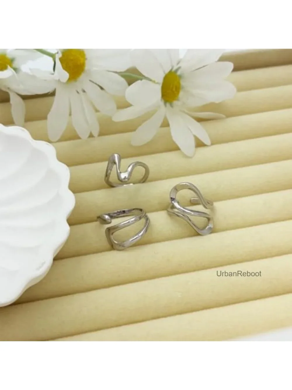 Chunky Rings Set Adjustable Open Knuckle Finger Ring Statement Stackable Rings